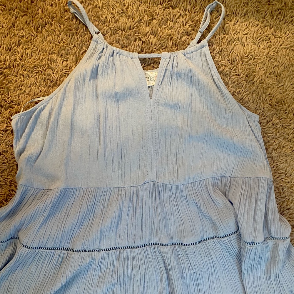 cute light blue top!
